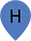 Icon mit dem Buchstabe H